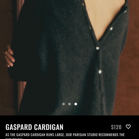 Sezane Gaspard Cardigan Black - Size S - Picture 2 of 5